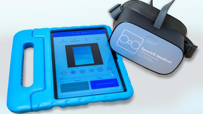 VR-Brille un Tablet-Computer 